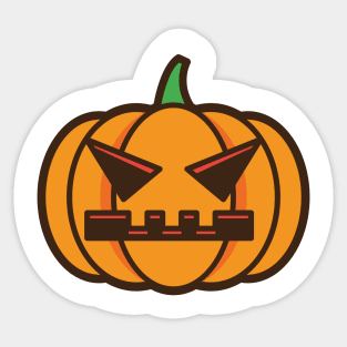 vector illustration halloween orange pumpkin Sticker